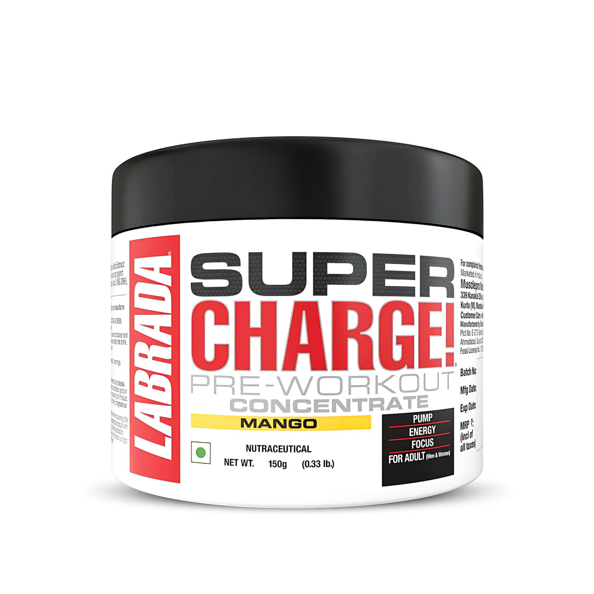 LABRADA SUPER CHARGE PRE-WORKOUT CONCENTRATE