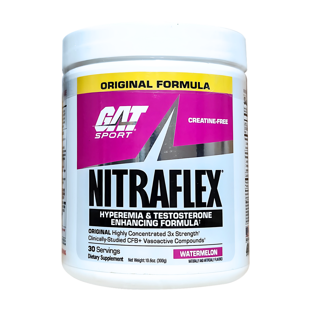 GAT Nitraflex Testosterone Enhancing Pre Workout Dietary Supplement (300 g, Fruit Punch Flavour)