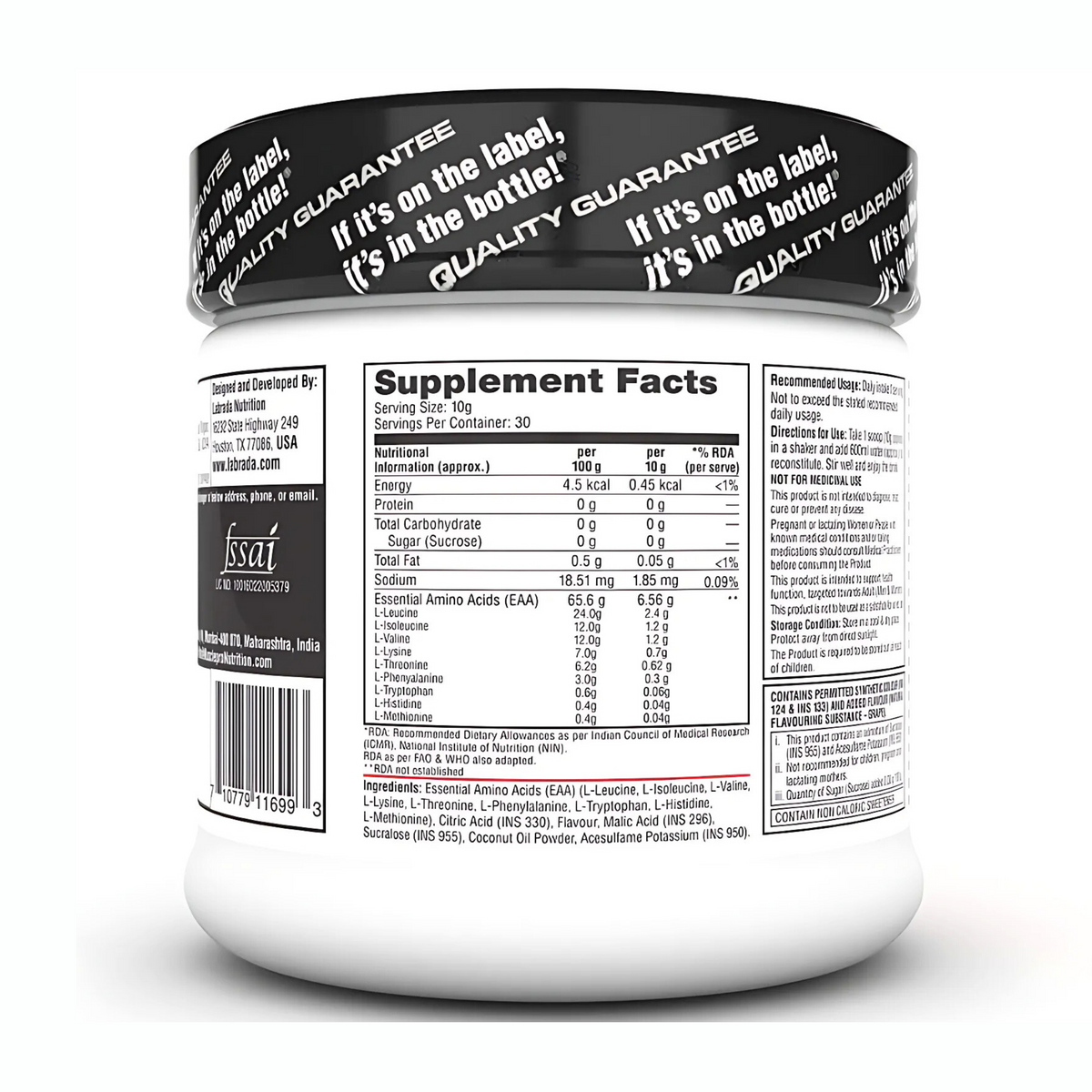 LABRADA EAA POWER ESSENTIAL AMINO ACID COMPLEX - 300G