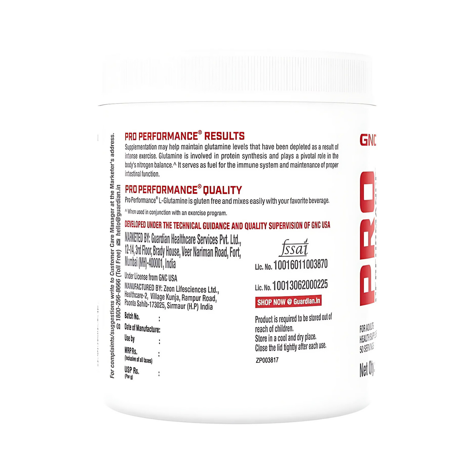 GNC GLUTAMINE (250GM)