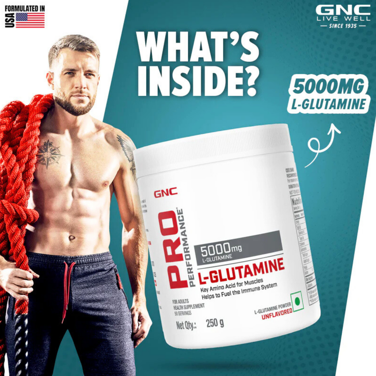 GNC GLUTAMINE (250GM)