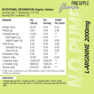 HEALTHFARM N.O. PUMP - LIQUID L-ARGININE (30 SERV.)