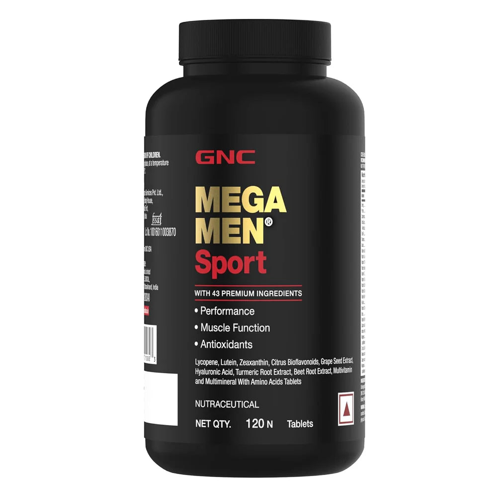 GNC Mega Men Sport Multivitamin for Men | 60 Tablets | 43 Premium Ingredients | Formulated In USA