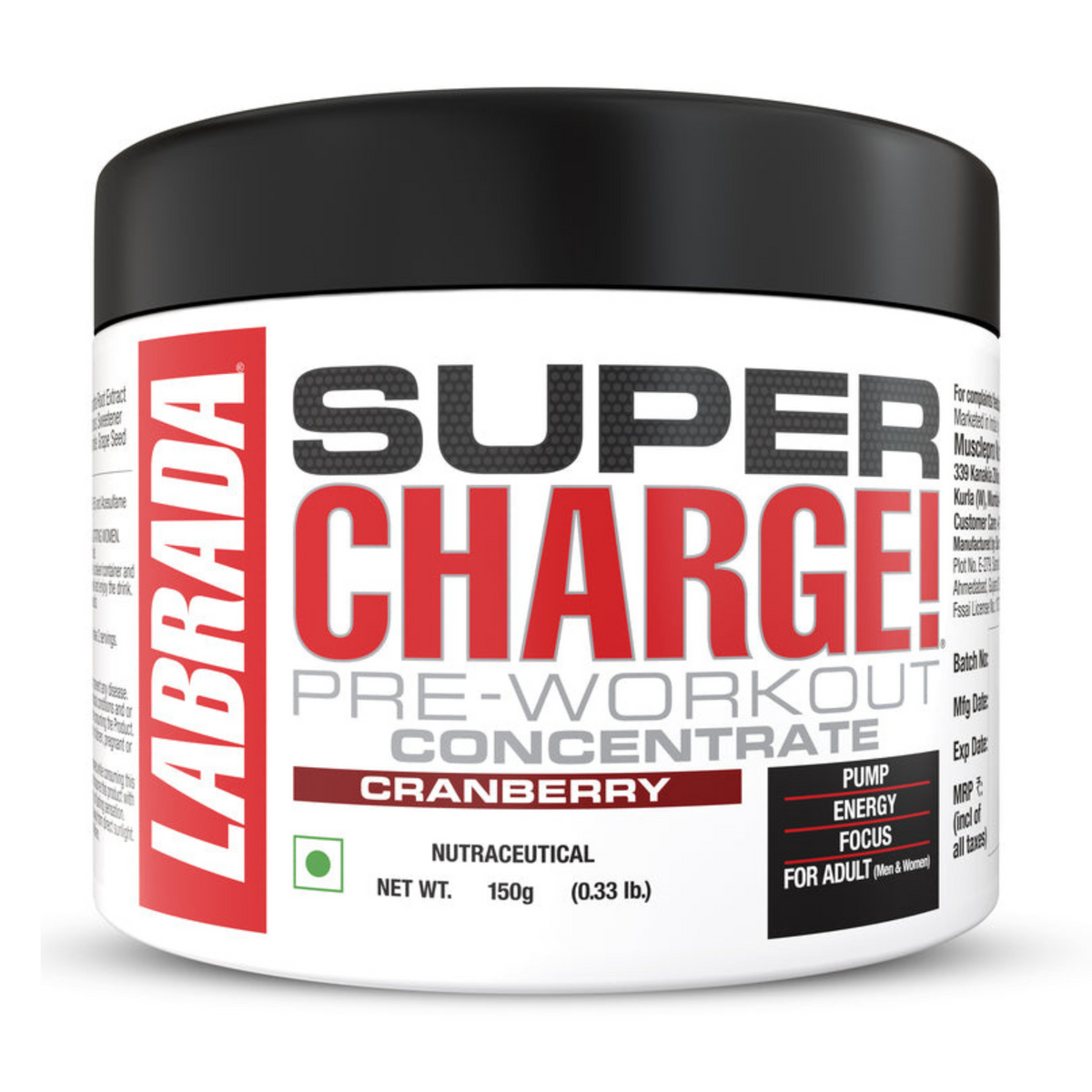 LABRADA SUPER CHARGE PRE-WORKOUT CONCENTRATE