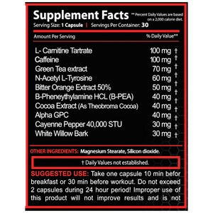 HFN CUT FIRE ULTIMATE FAT BURNER (30 CAPS)