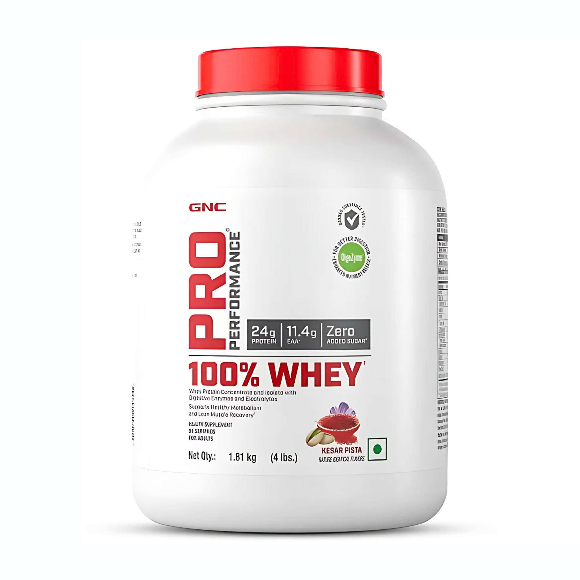 GNC Pro Performance 100% Whey Protein Powder| 4 lbs | 1.81 kg | 51 Serving