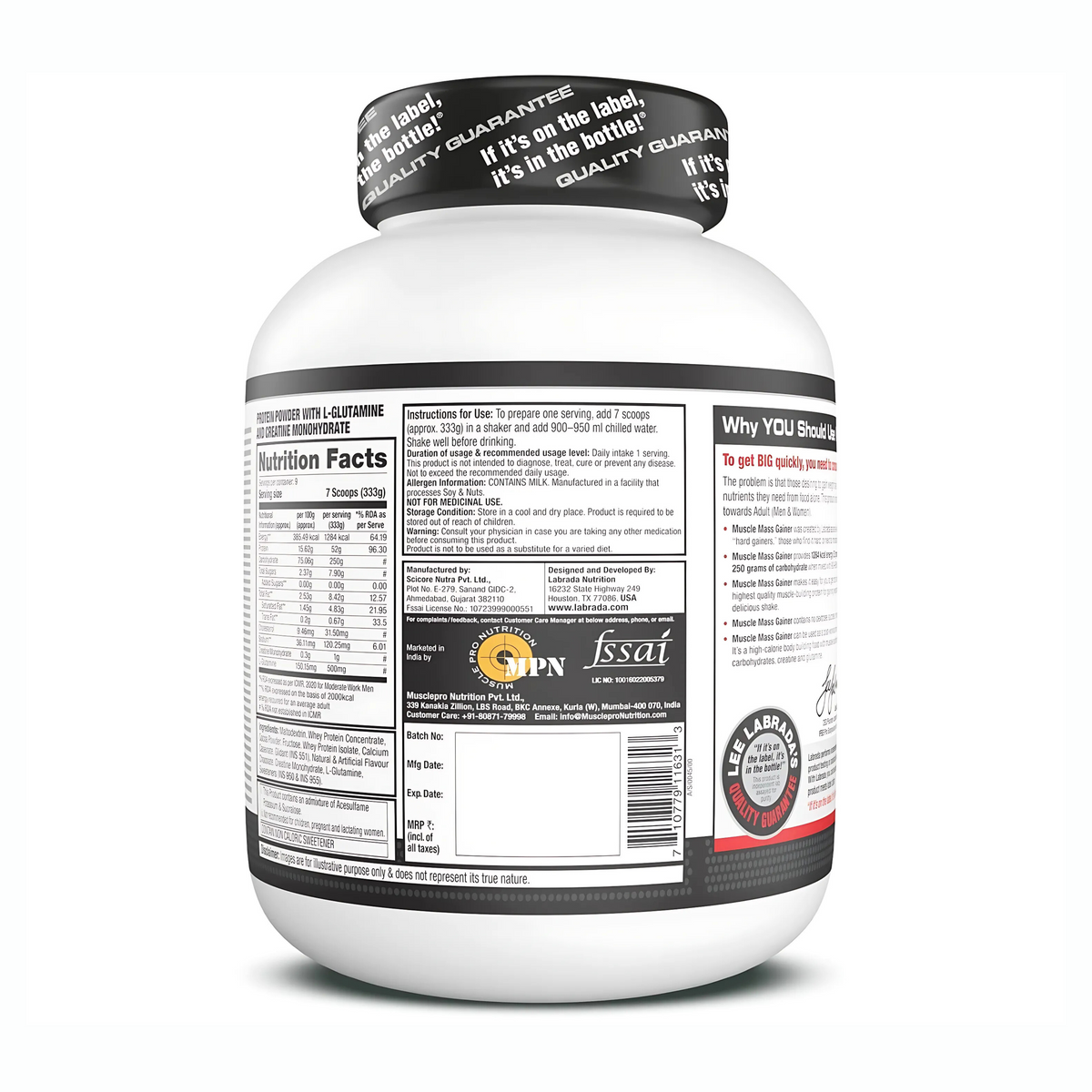 LABRADA MUSCLE MASS GAINER