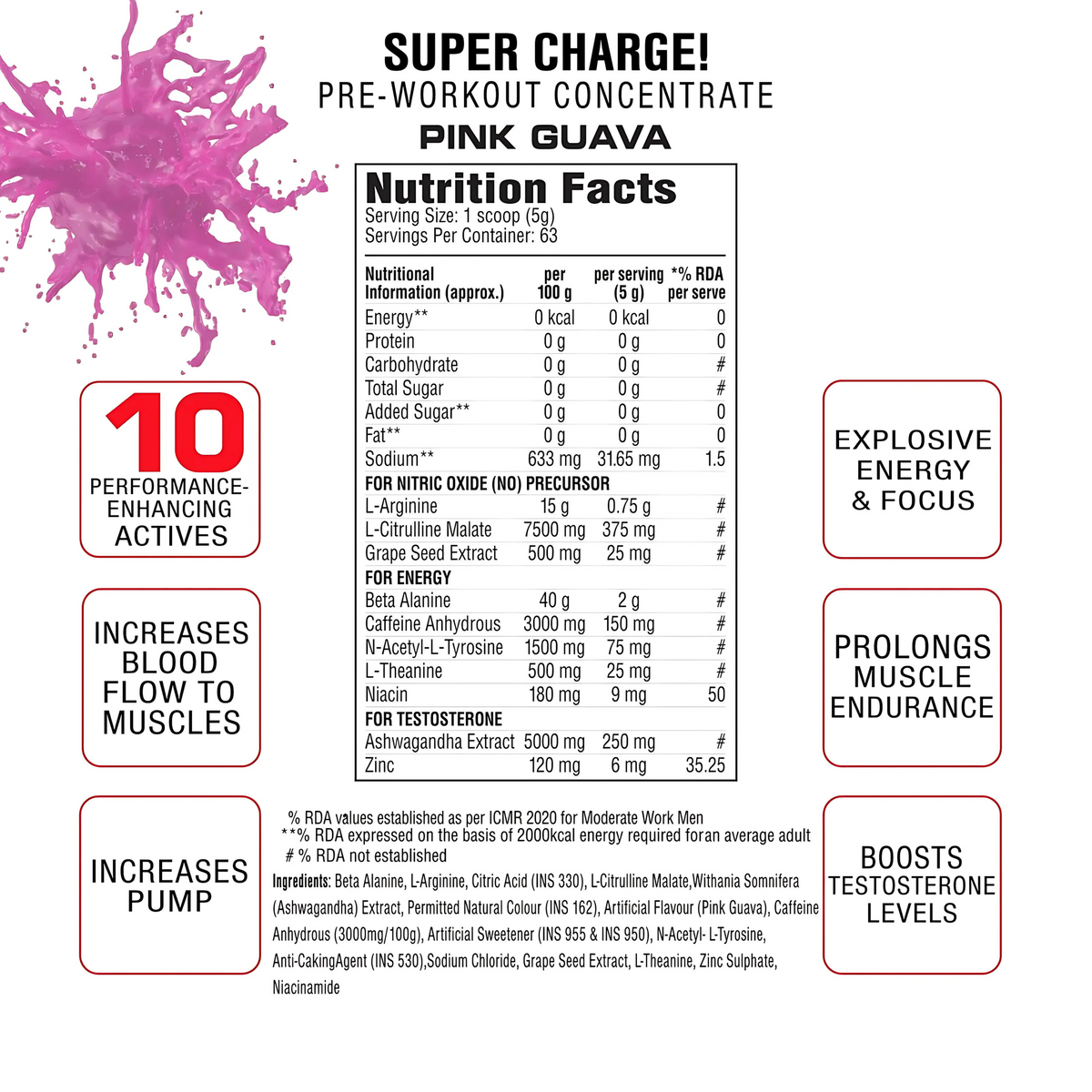 LABRADA SUPER CHARGE PRE-WORKOUT CONCENTRATE