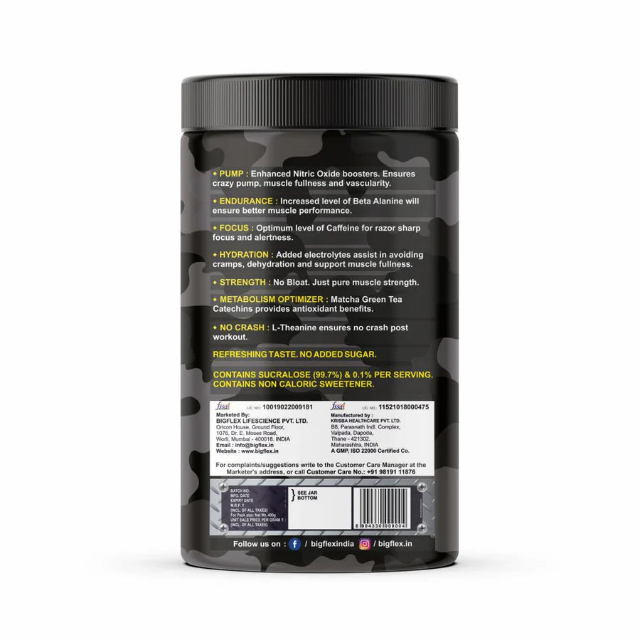 BIG FLEX PRE WORKOUT NUKE 2.0 (400G)