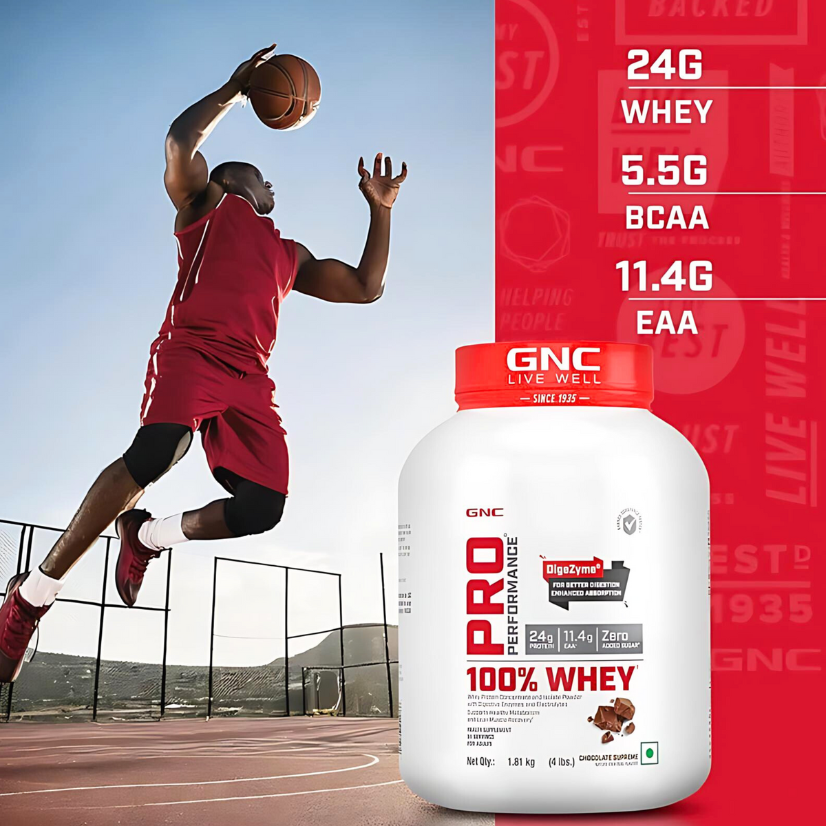 GNC Pro Performance 100% Whey Protein Powder