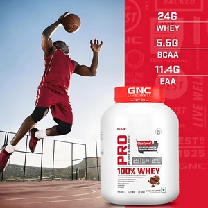 GNC Pro Performance 100% Whey Protein Powder| 4 lbs | 1.81 kg | 51 Serving