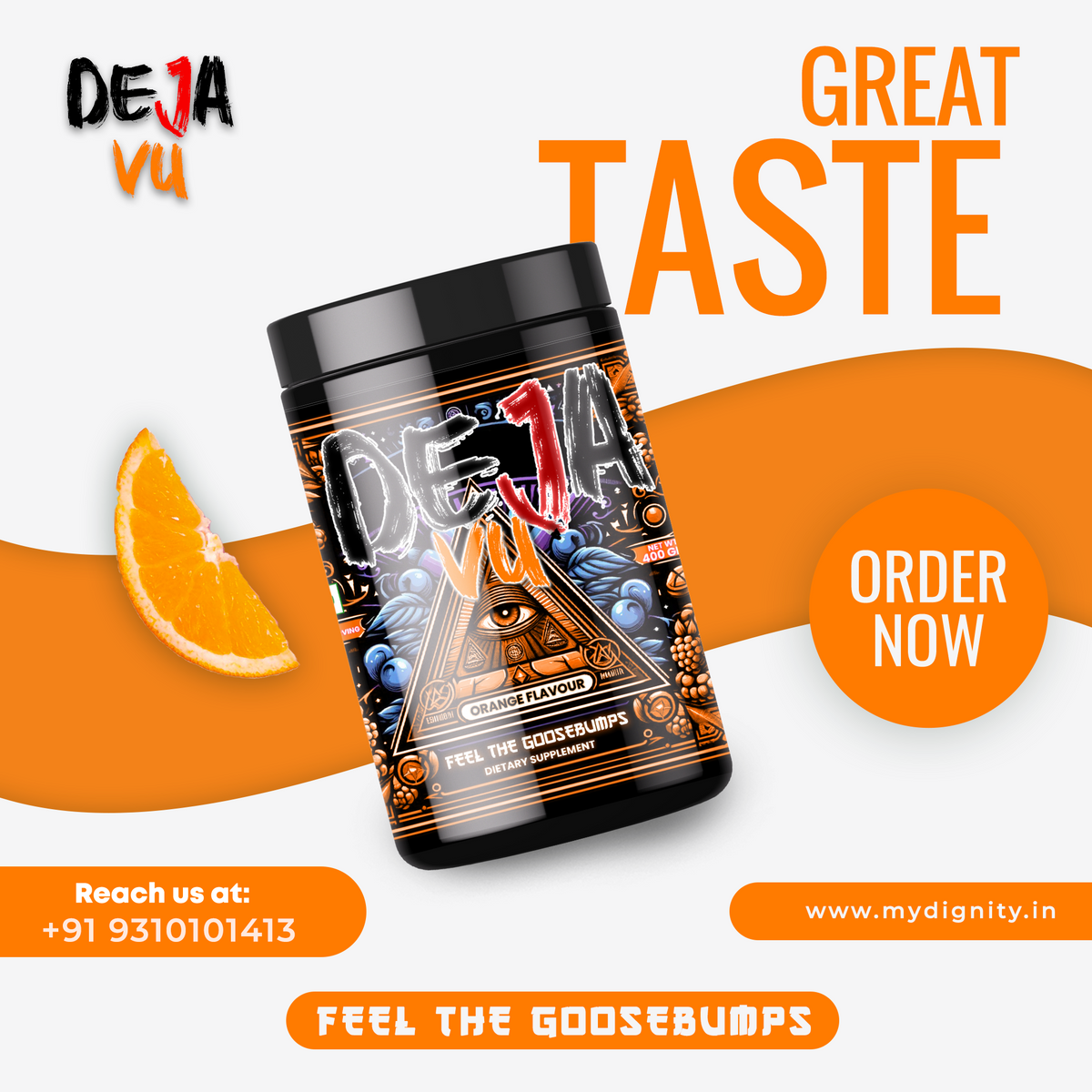 Deja Vu Pre Workout | 400g | 33 Servings | pre workout under 2000 | Explosive Energy & Focus |