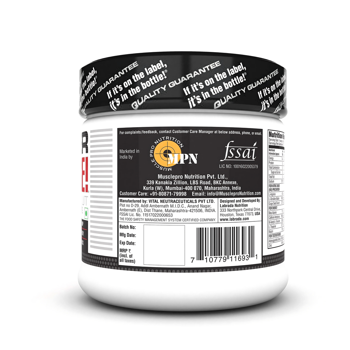 LABRADA SUPER CHARGE PRE-WORKOUT CONCENTRATE