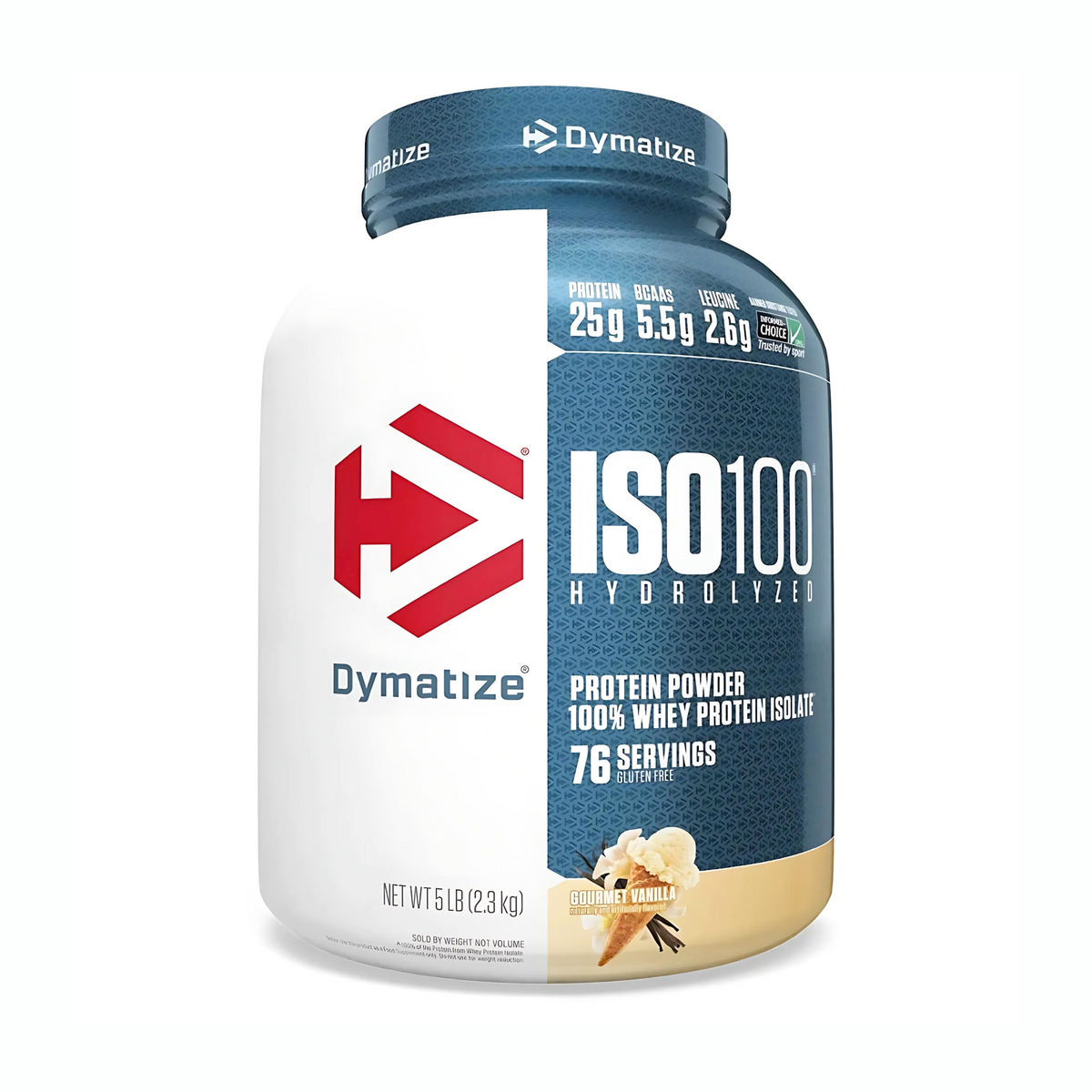 Dymatize Nutrition ISO100 Hydrolyzed Whey Protein Isolate |Cookies & Cream| 5 Lbs