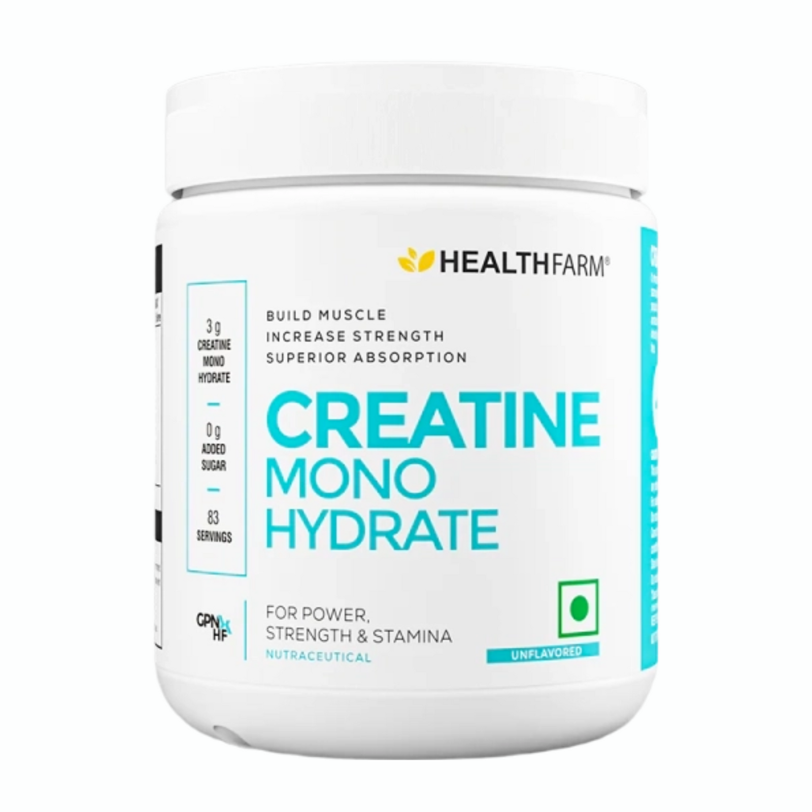 Healthfarm Muscle Creatine Monohydrate, (100g), 33 ser.