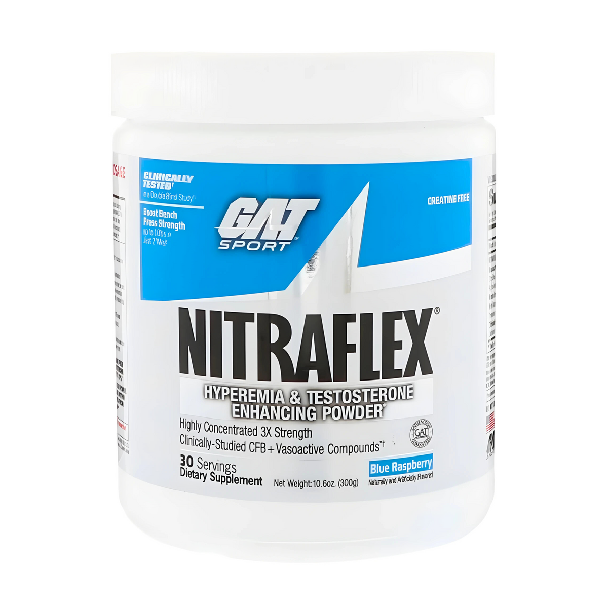 GAT Nitraflex Testosterone Enhancing Pre Workout Dietary Supplement (300 g, Fruit Punch Flavour)