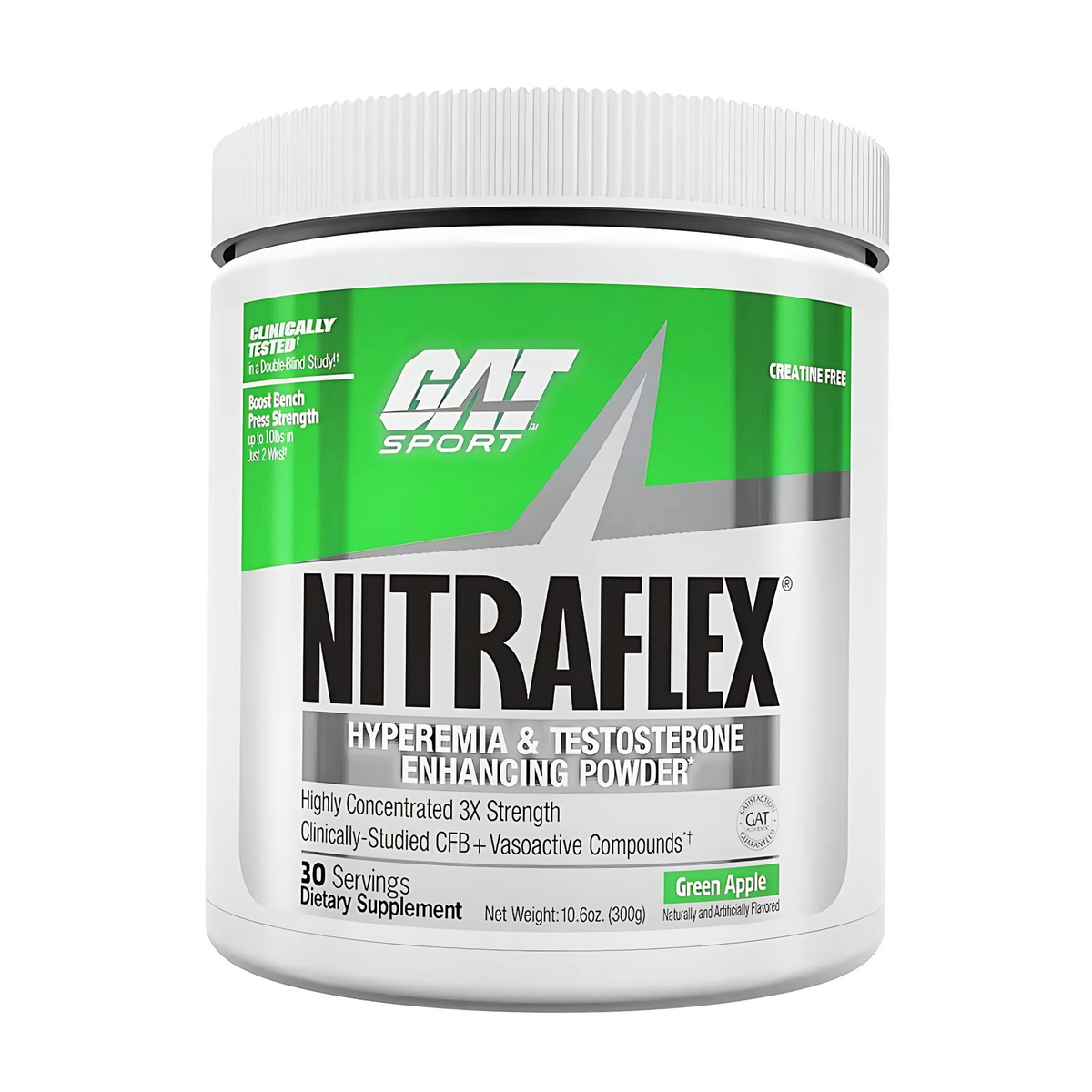 GAT Nitraflex Testosterone Enhancing Pre Workout Dietary Supplement (300 g, Fruit Punch Flavour)