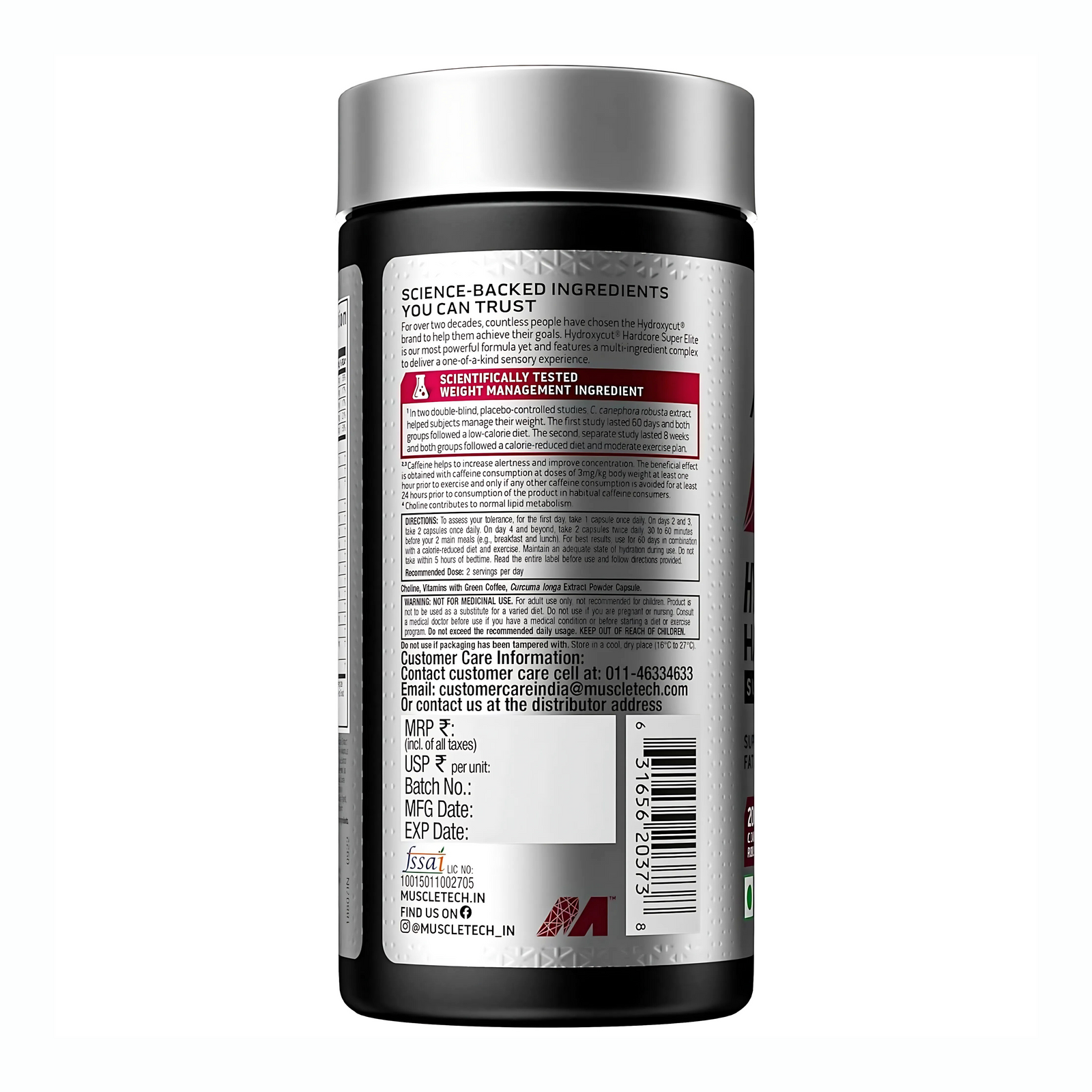 MUSCLETECH HYDROXYCUT HARDCORE SUPER ELITE (100 CAPSULES)