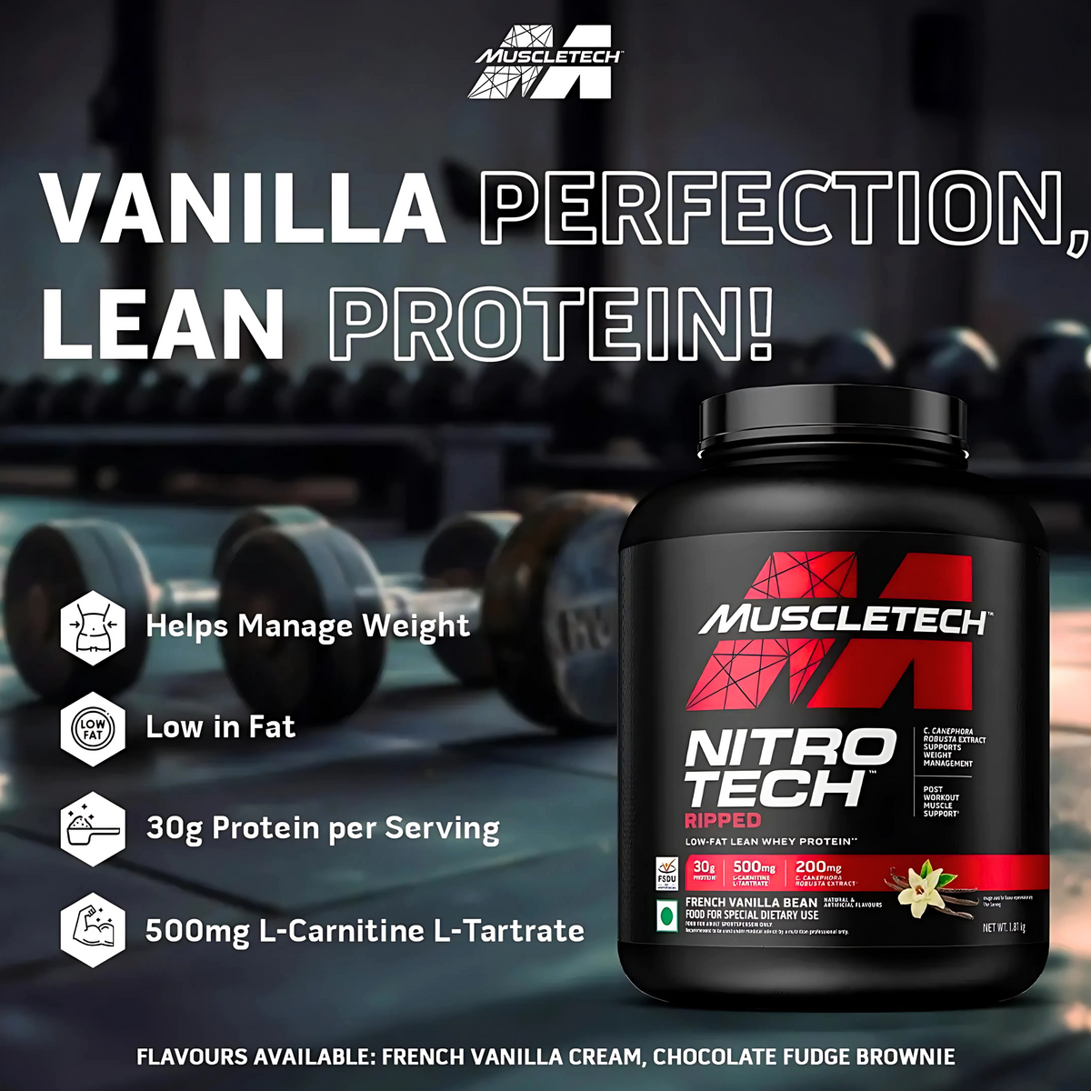 MUSCLETECH NITRO-TECH RIPPED 4 LBS (1.81KG)