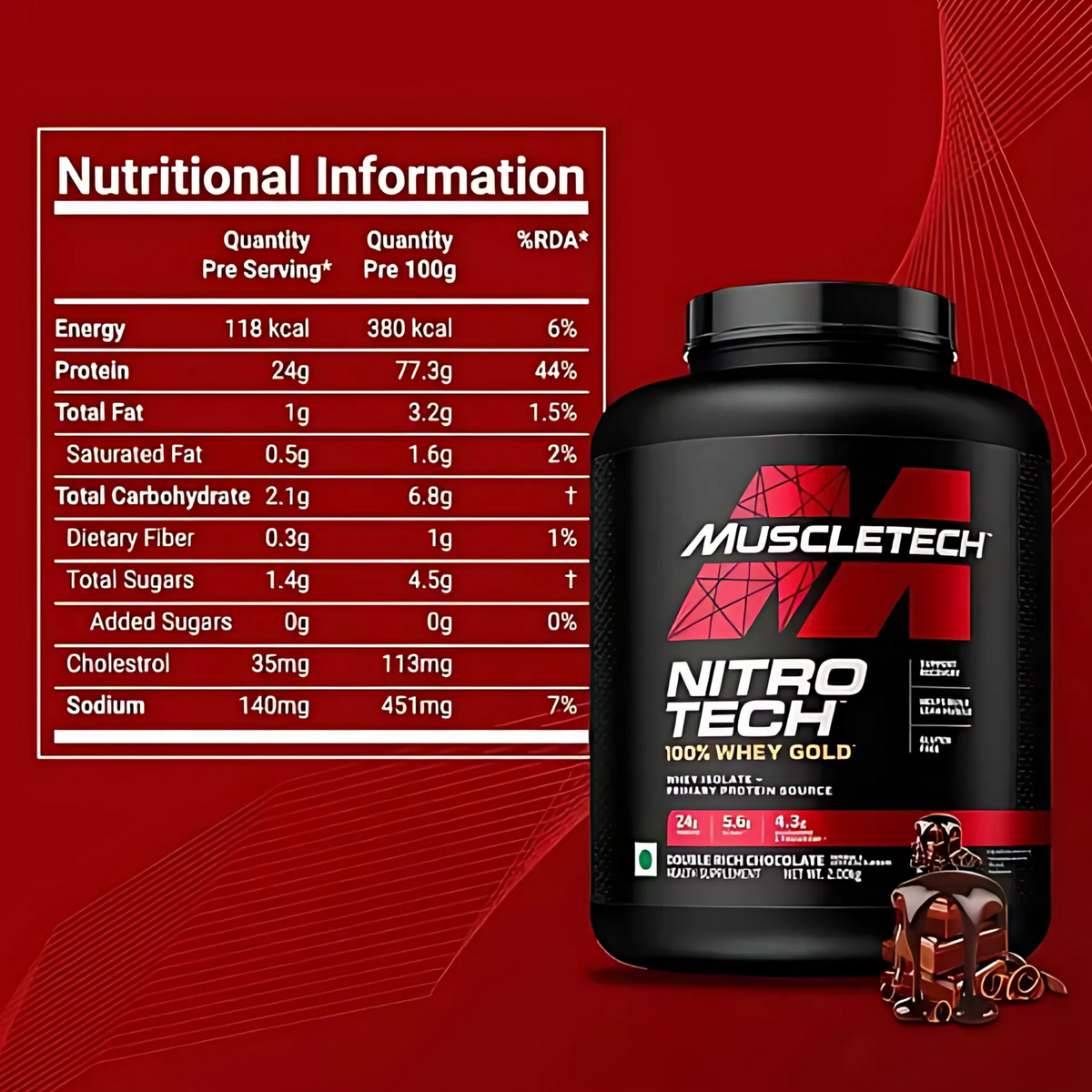 MUSCLETECH NITROTECH 100% WHEY GOLD (1.81KG)