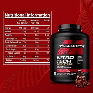 MUSCLETECH NITROTECH 100% WHEY GOLD (1.81KG)