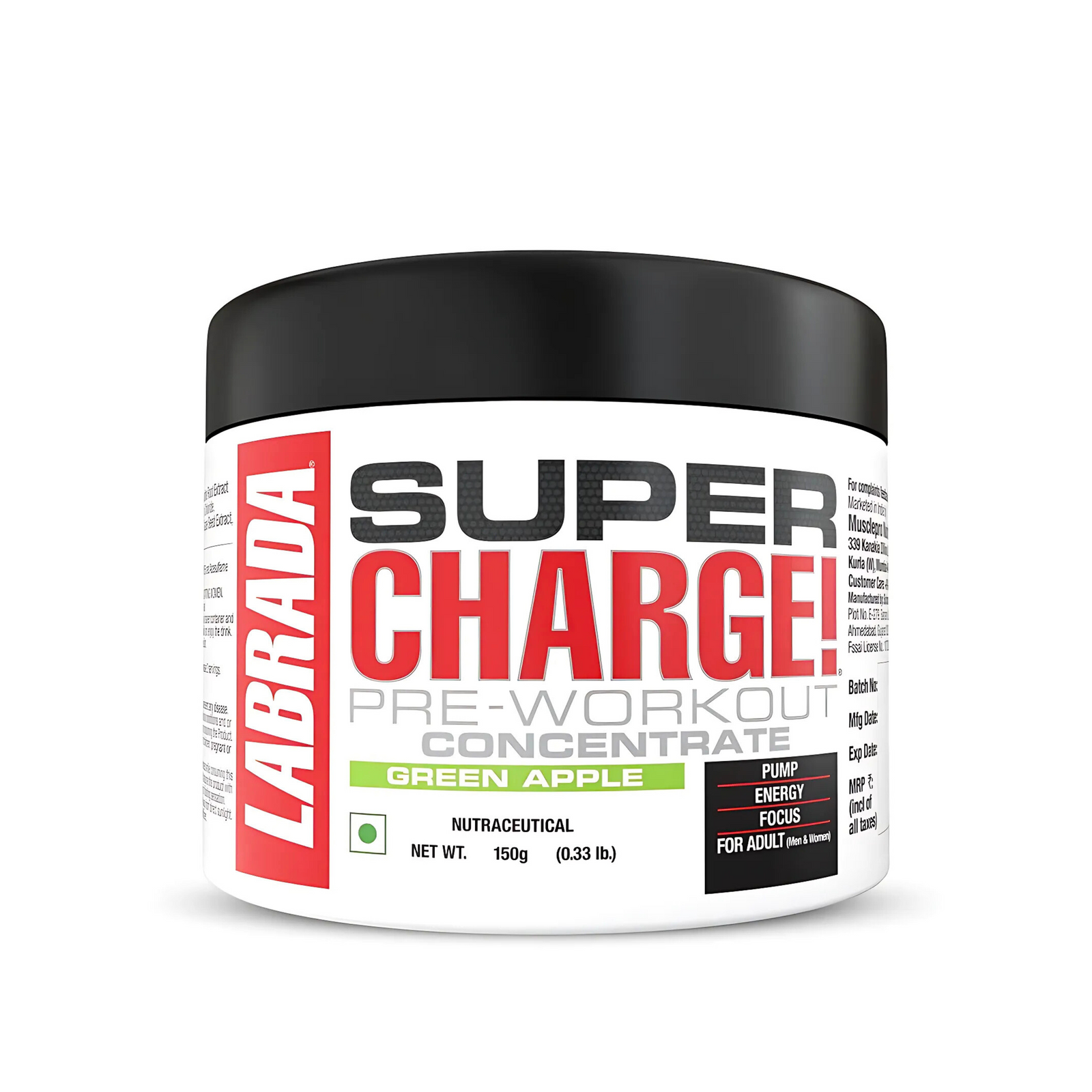 LABRADA SUPER CHARGE PRE-WORKOUT CONCENTRATE