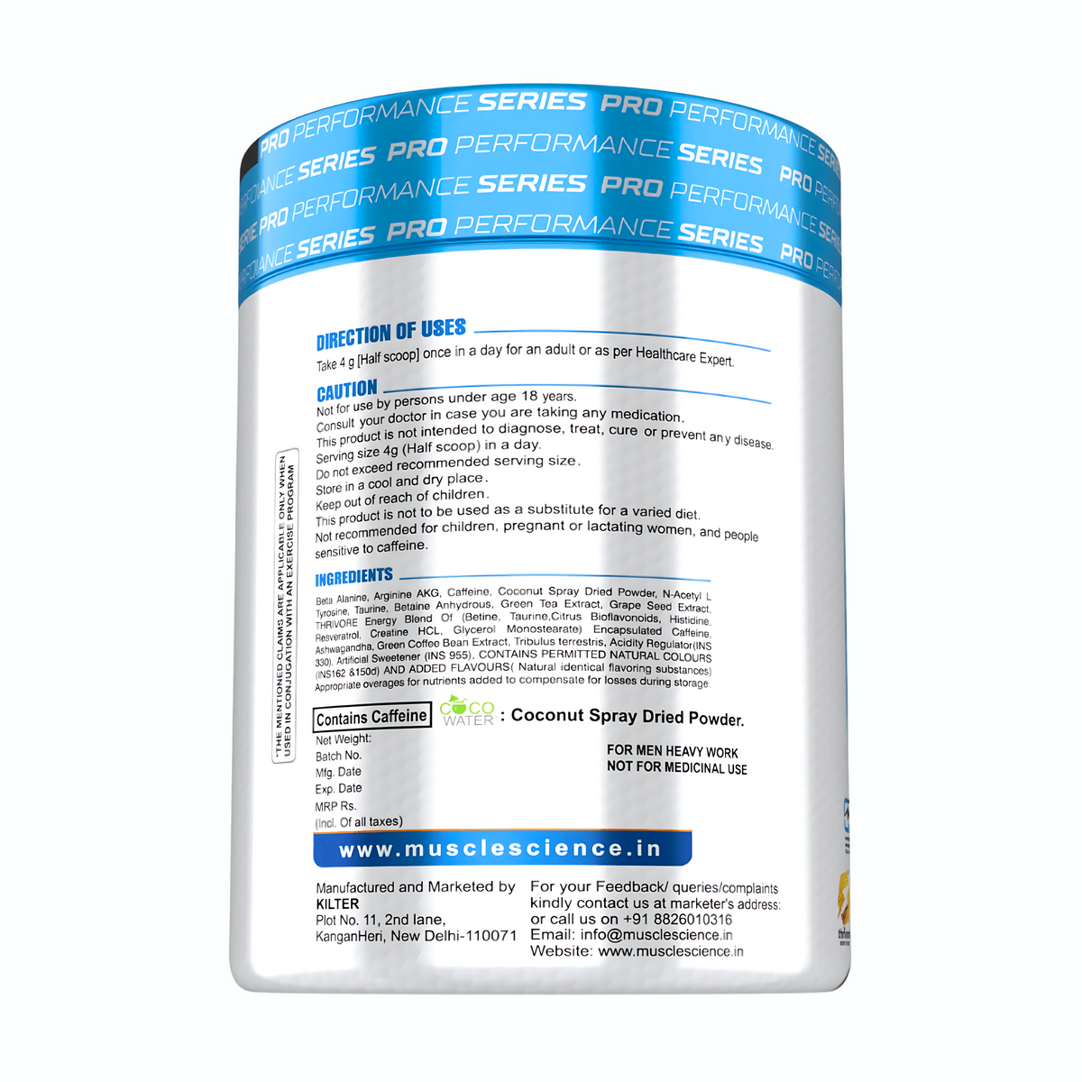 MUSCLE SCIENCE IGNITOR NEX GEN PRE-WORKOUT