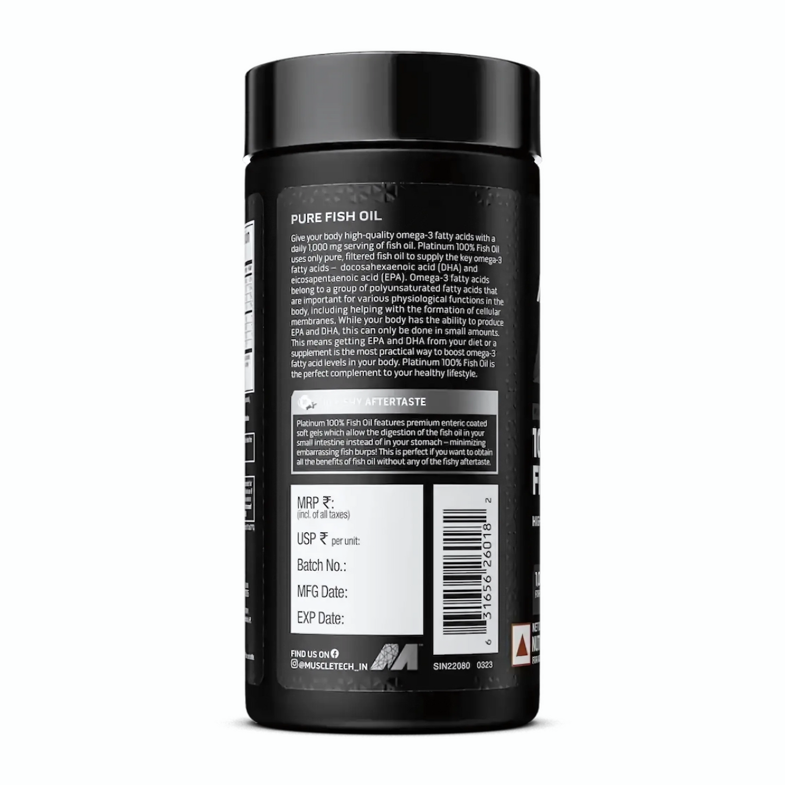 MUSCLETECH ESSENTIAL SERIES PLATINUM 100% OMEGA FISH OIL | 100 SOFTGELS