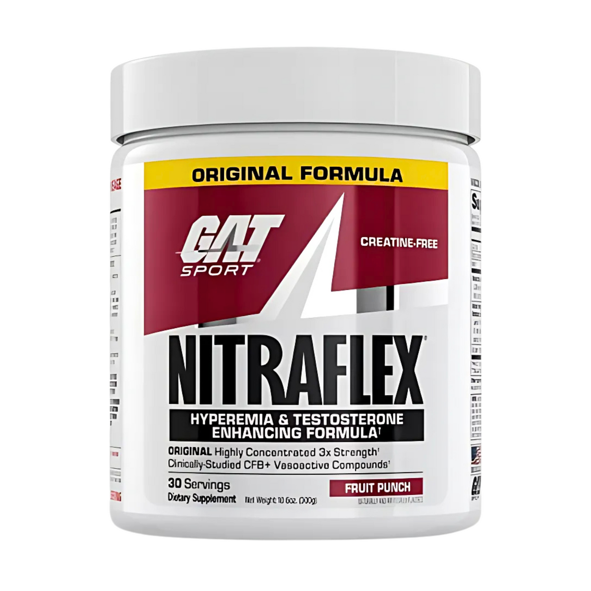 GAT Nitraflex Testosterone Enhancing Pre Workout Dietary Supplement (300 g, Fruit Punch Flavour)