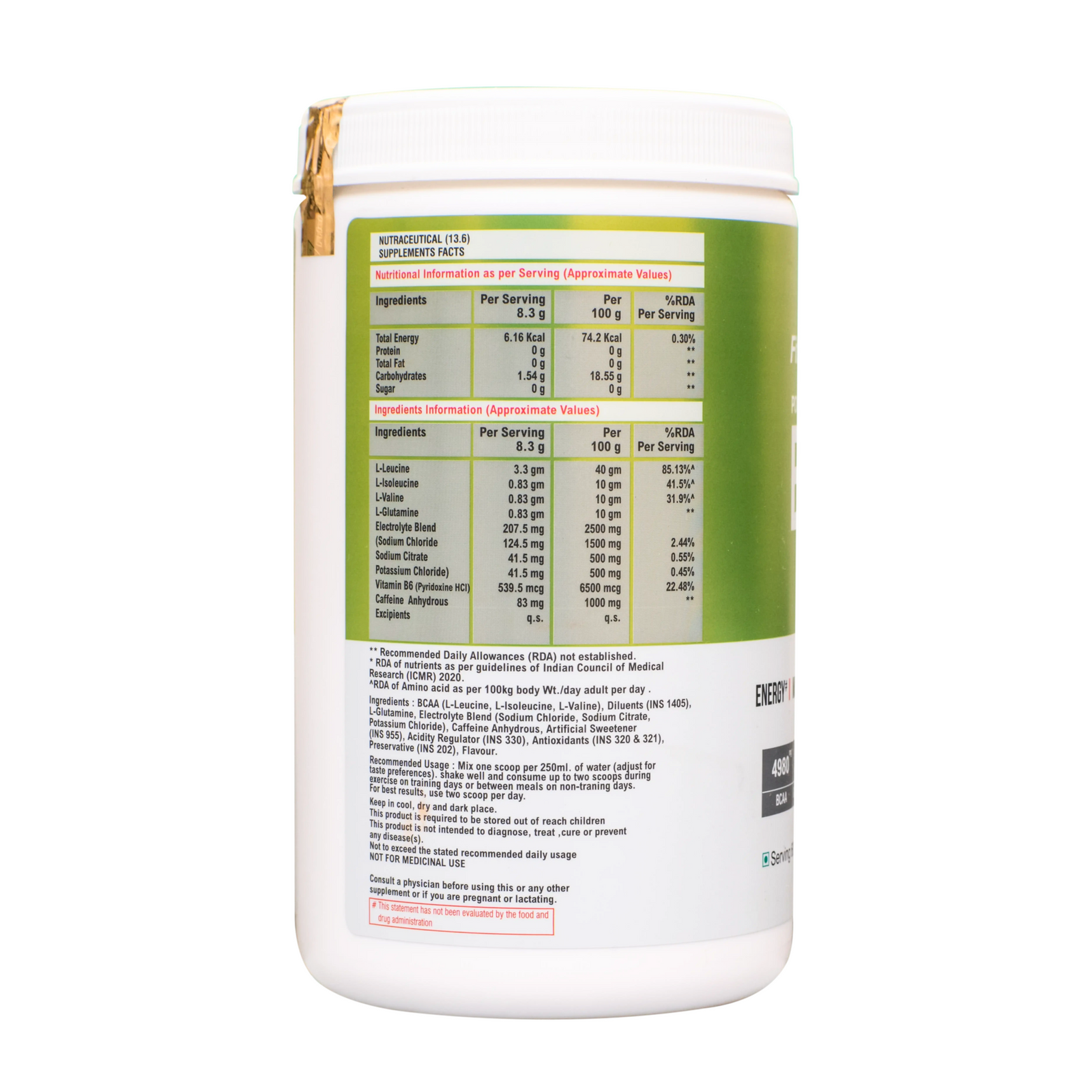 FITNESS FRIENDS BCAA BRANCH CHAIN AMINO ACID (60 SERV.)