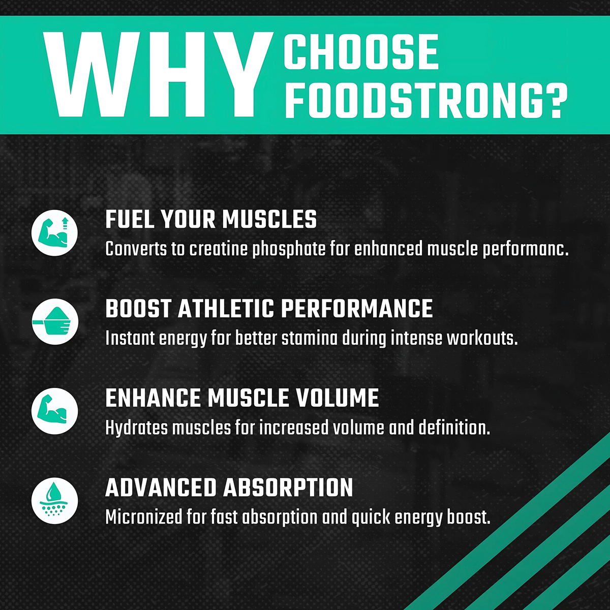 FOOD STRONG MICRONISED CREATINE MONOHYDRATE (100 GM)