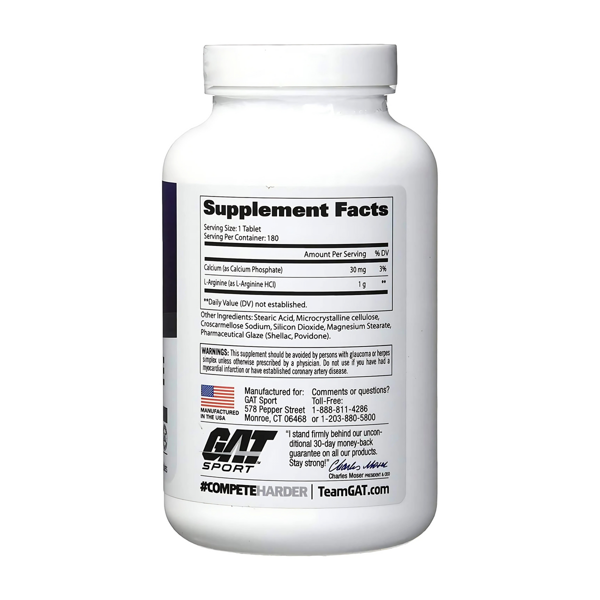 GAT L-ARGININE 1000MG (180 CAPS)