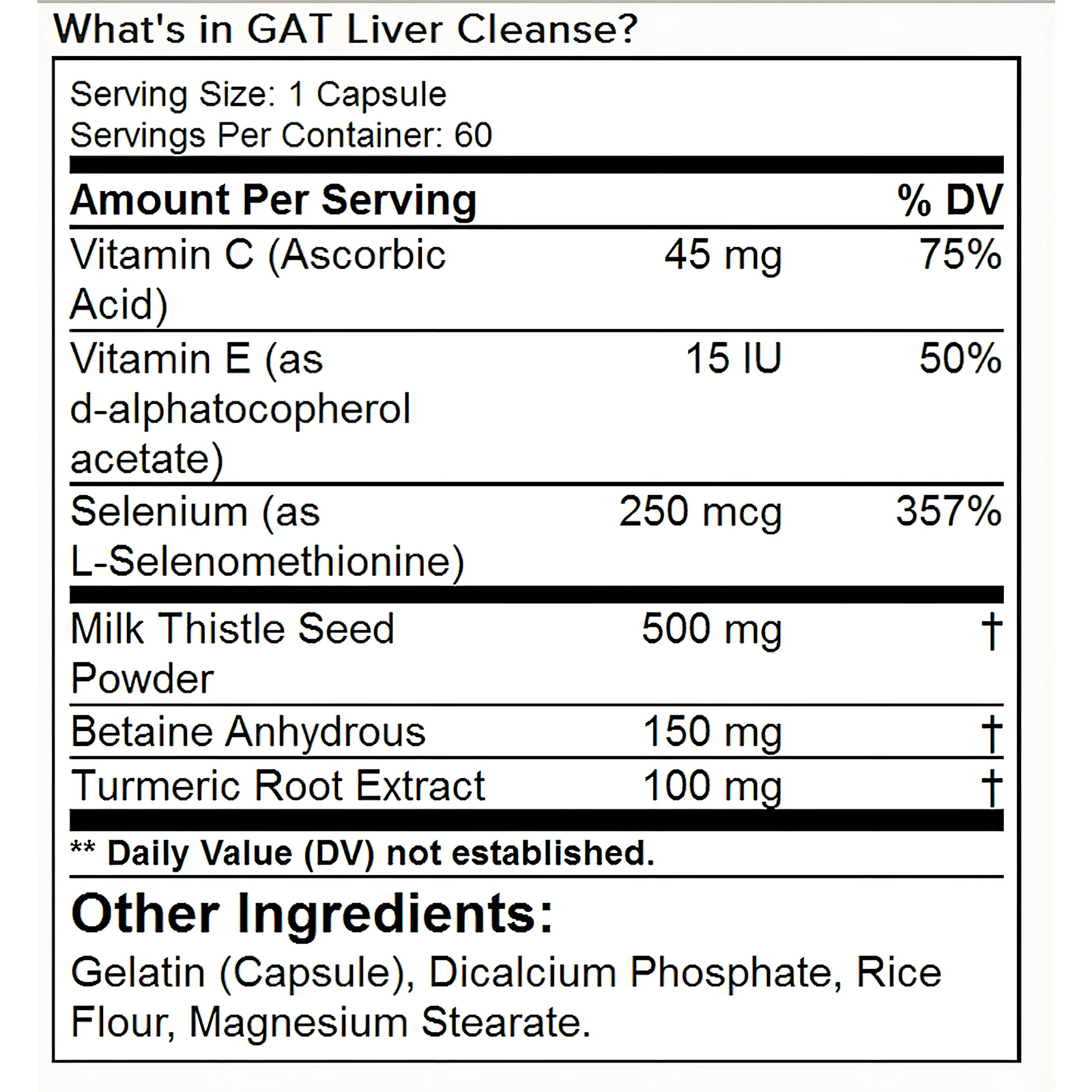 GAT SPORTS LIVER CLEANSE (60 CAPS)