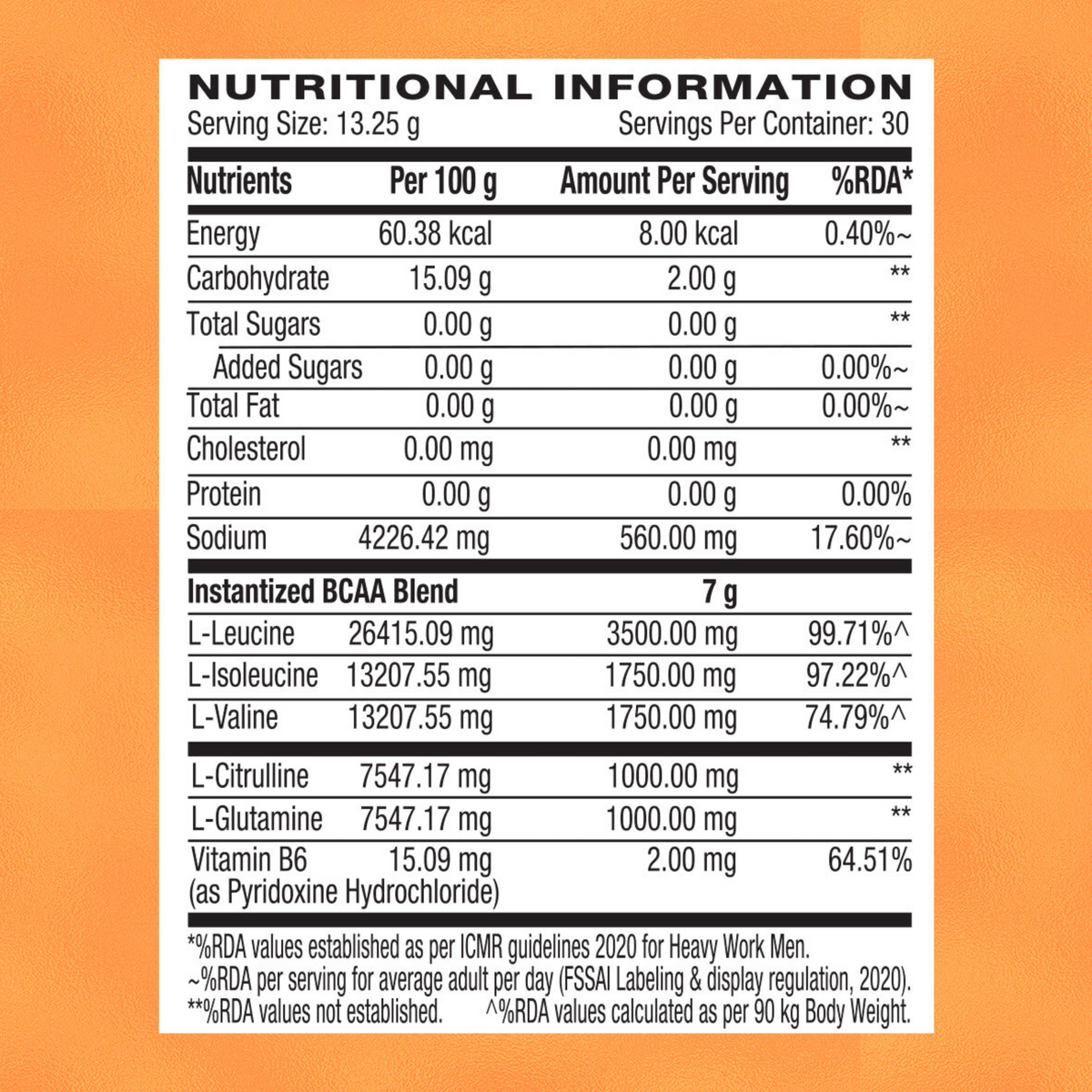 GNC ADVANCED BCAA POWDER (30 SERV.)