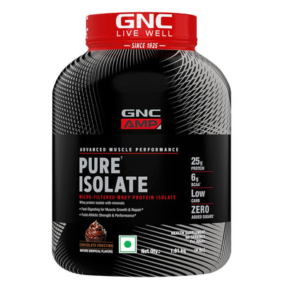 GNC AMP Pure Isolate Whey Protein | 60 ser | 1.81 kg| 25g Protein