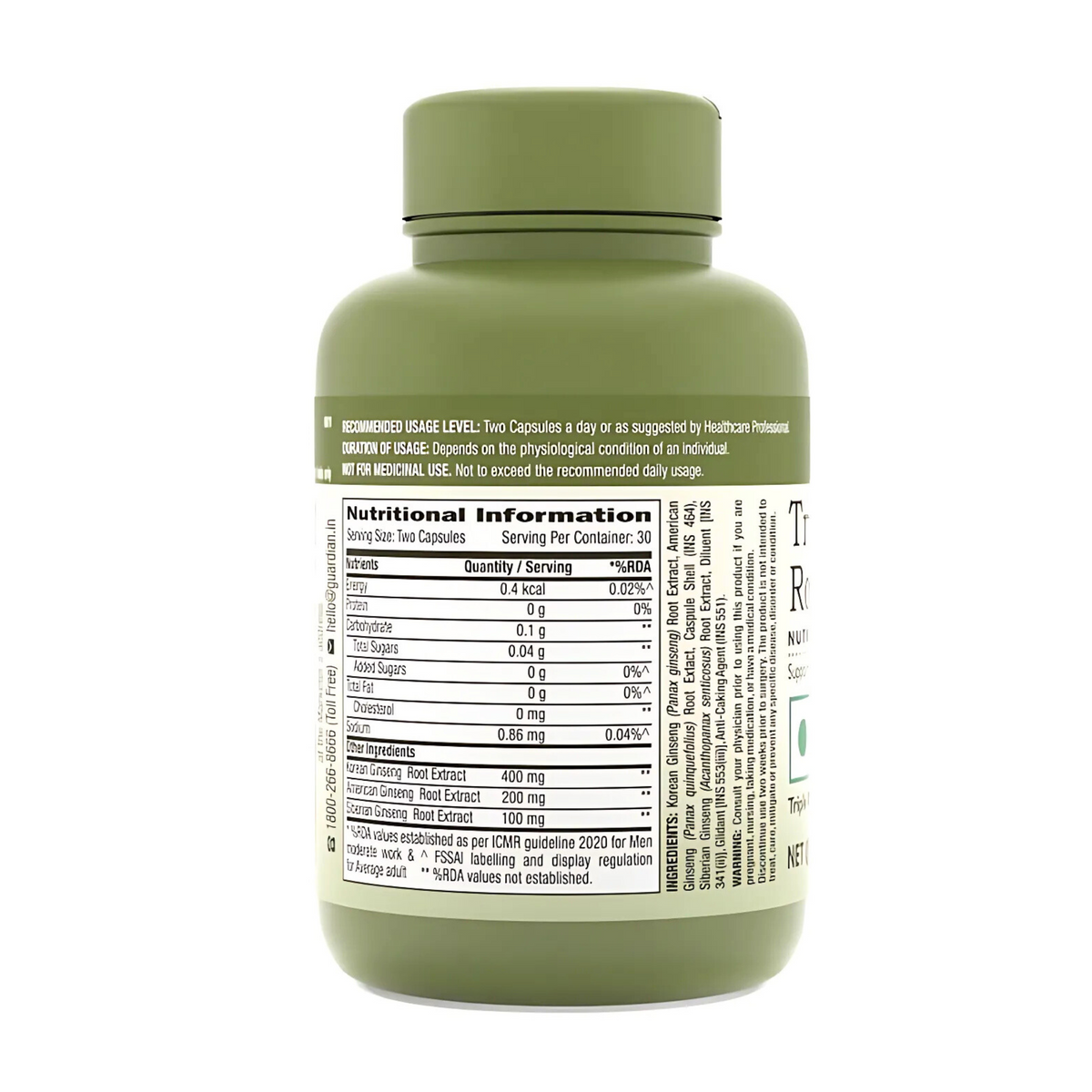 GNC TRIPLE GINSENG ROOT