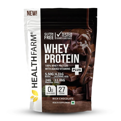 HEALTHFARM Whey protein plus|24g Protein| 1KG / 2KG|33 ser / 55 ser