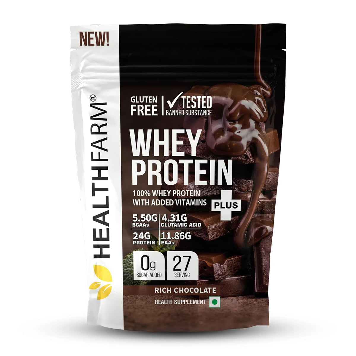 HEALTHFARM Whey protein plus|24g Protein| 1KG / 2KG|33 ser / 55 ser
