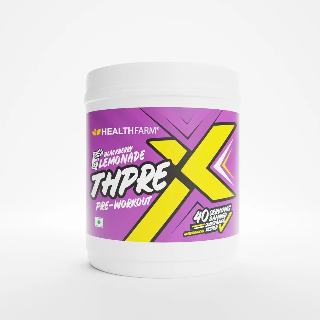 Healthfarm ThPreX Pre-Workout Supplement |40 serving | 500g | Taste the Beach Pre