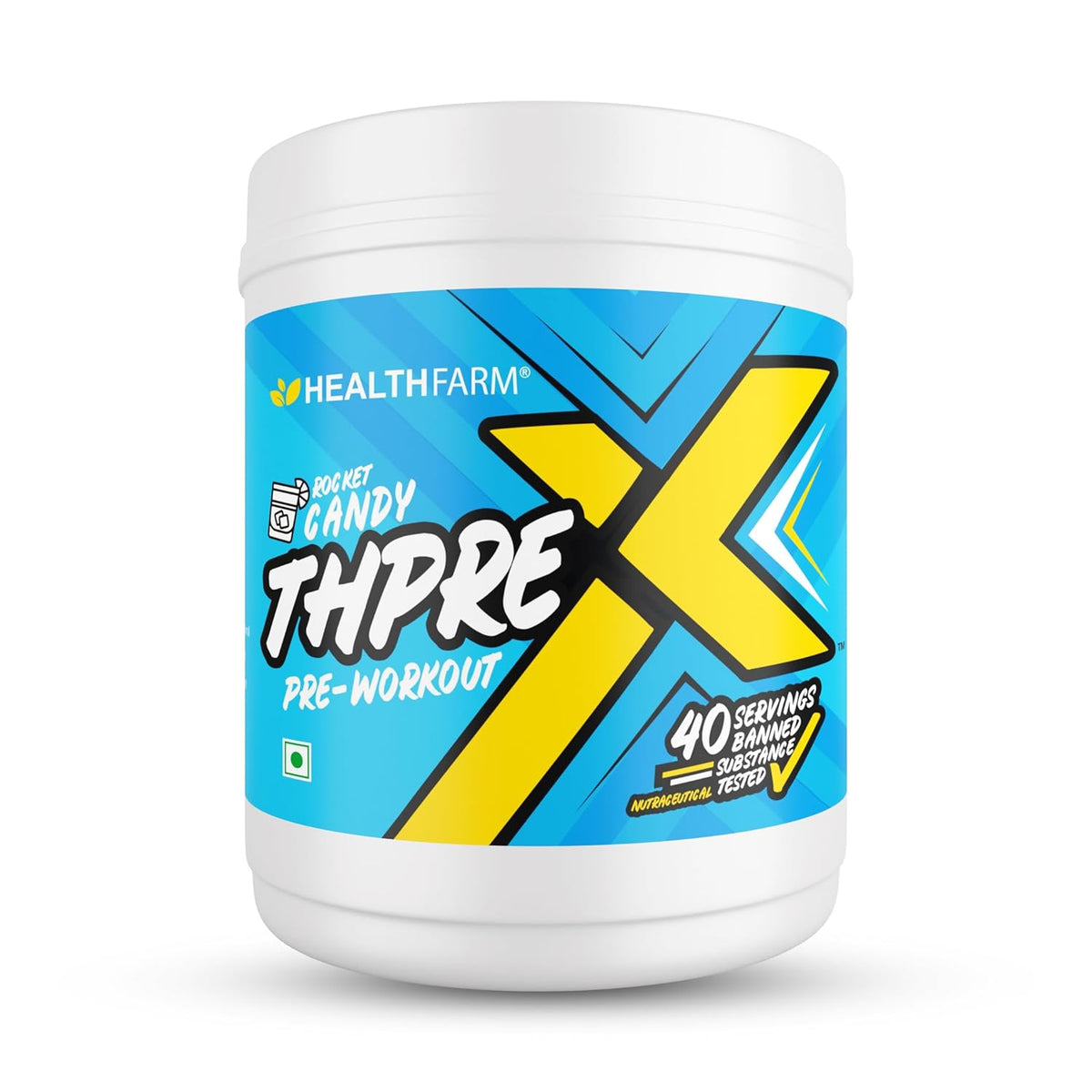 Healthfarm ThPreX Pre-Workout Supplement |40 serving | 500g | Taste the Beach Pre