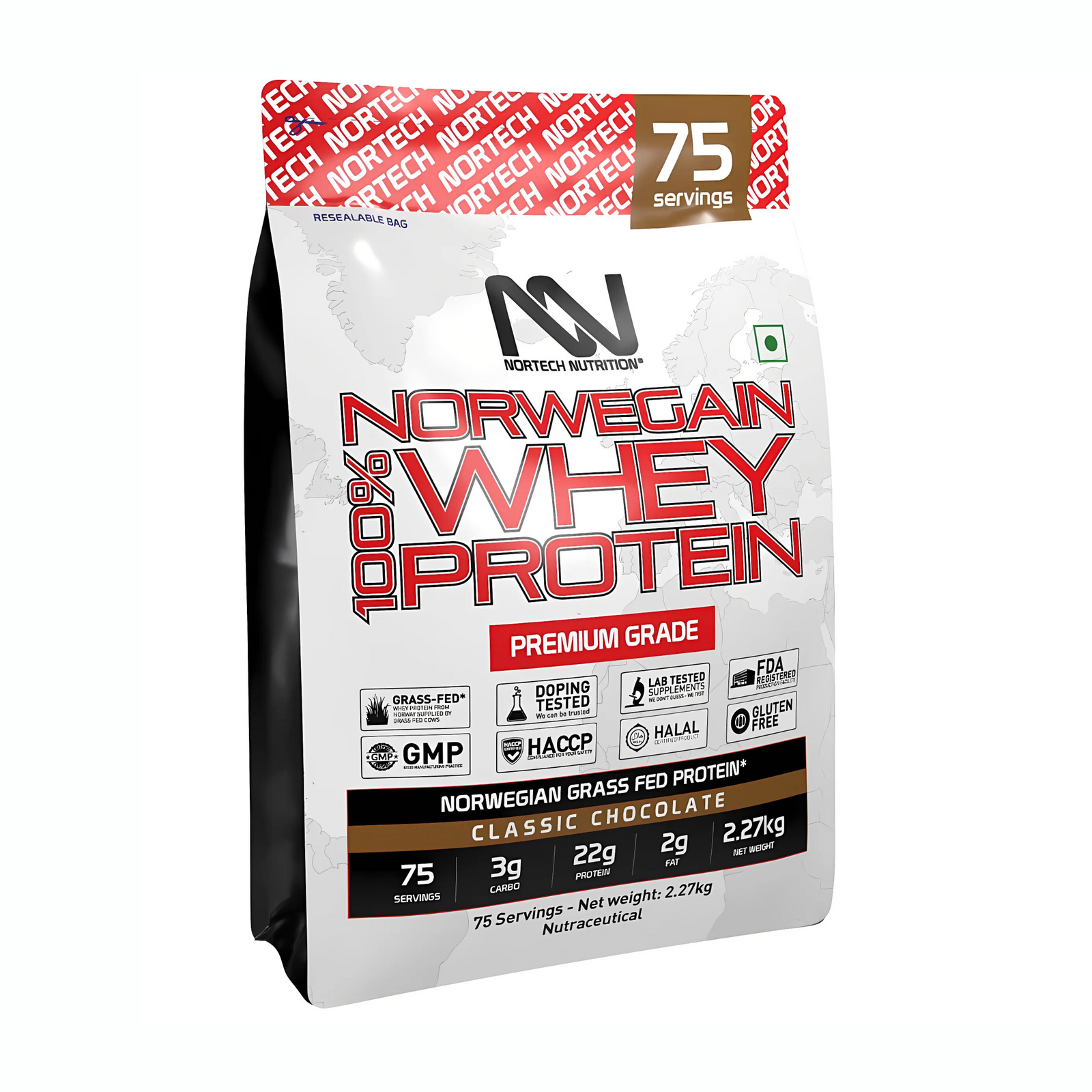 NORTECH NUTRITION 100% NORWEGIAN WHEY - 2.27 KG (5 LB)