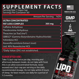 NUTREX LIPO 6 BLACK UC (60 CAPSULES)