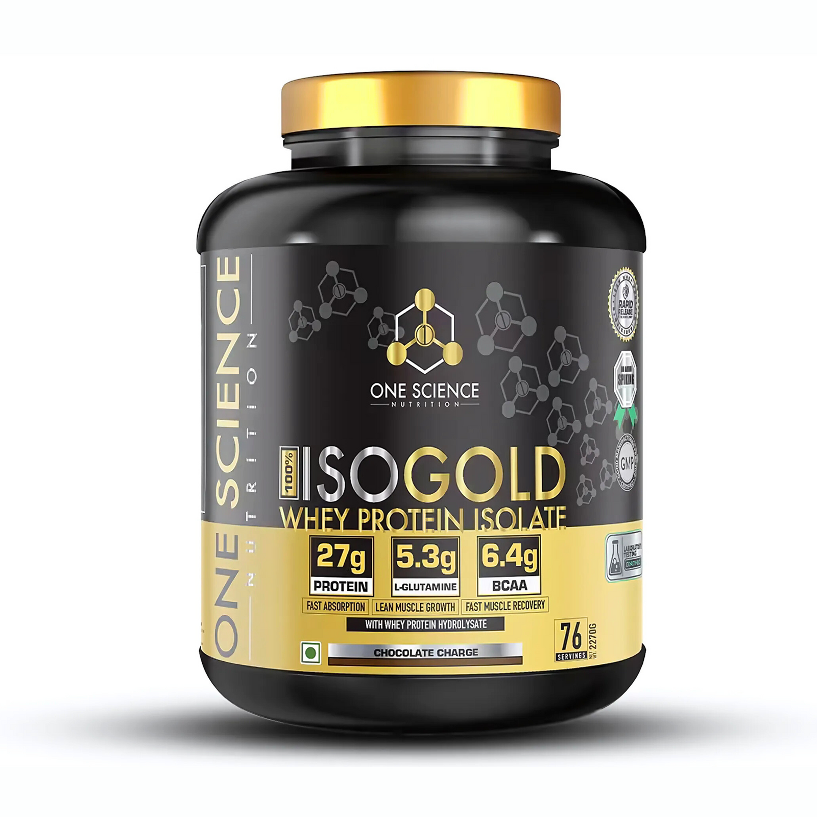 ONE SCIENCE 100% ISO GOLD WHEY PROTEIN ISOLATE, 2.27 KG (5 LB)