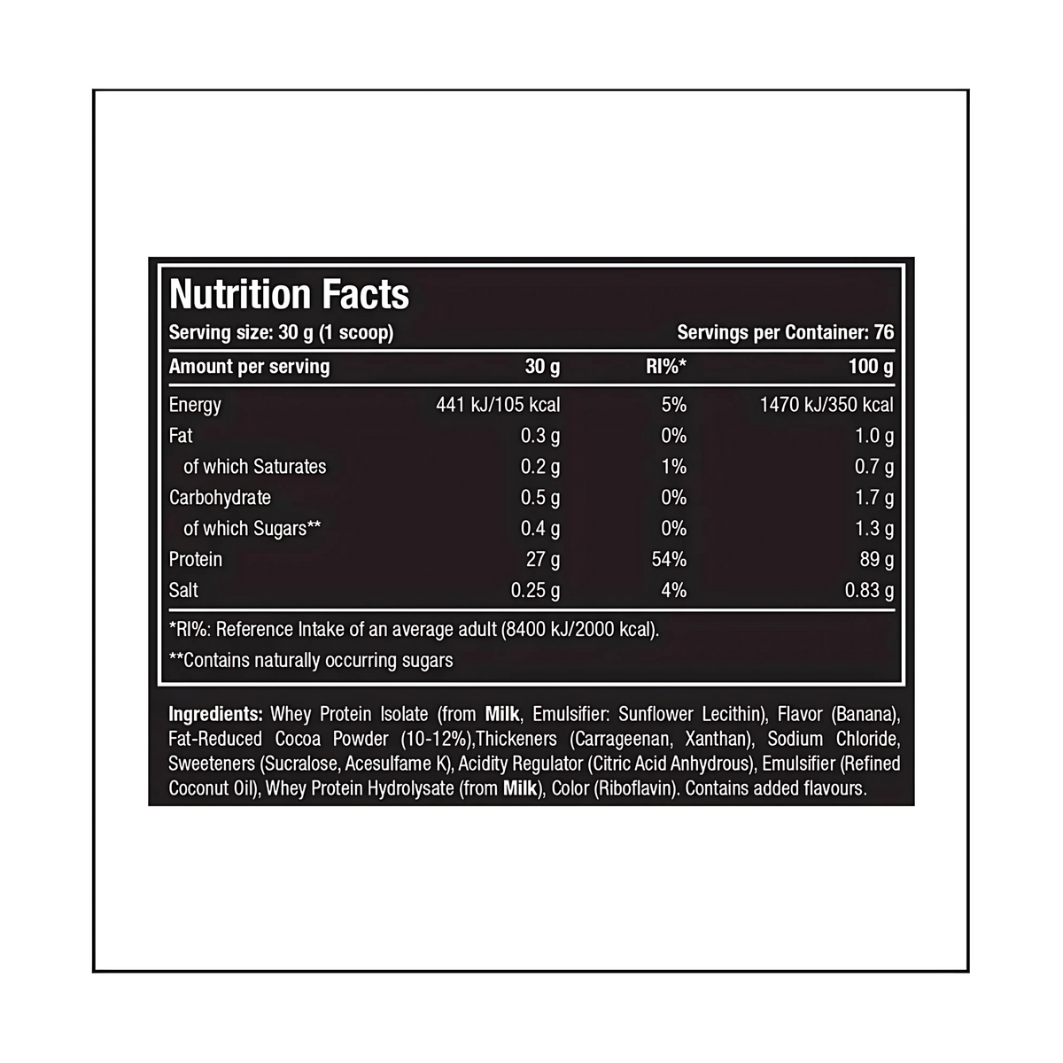 ONE SCIENCE 100% ISO GOLD WHEY PROTEIN ISOLATE, 2.27 KG (5 LB)