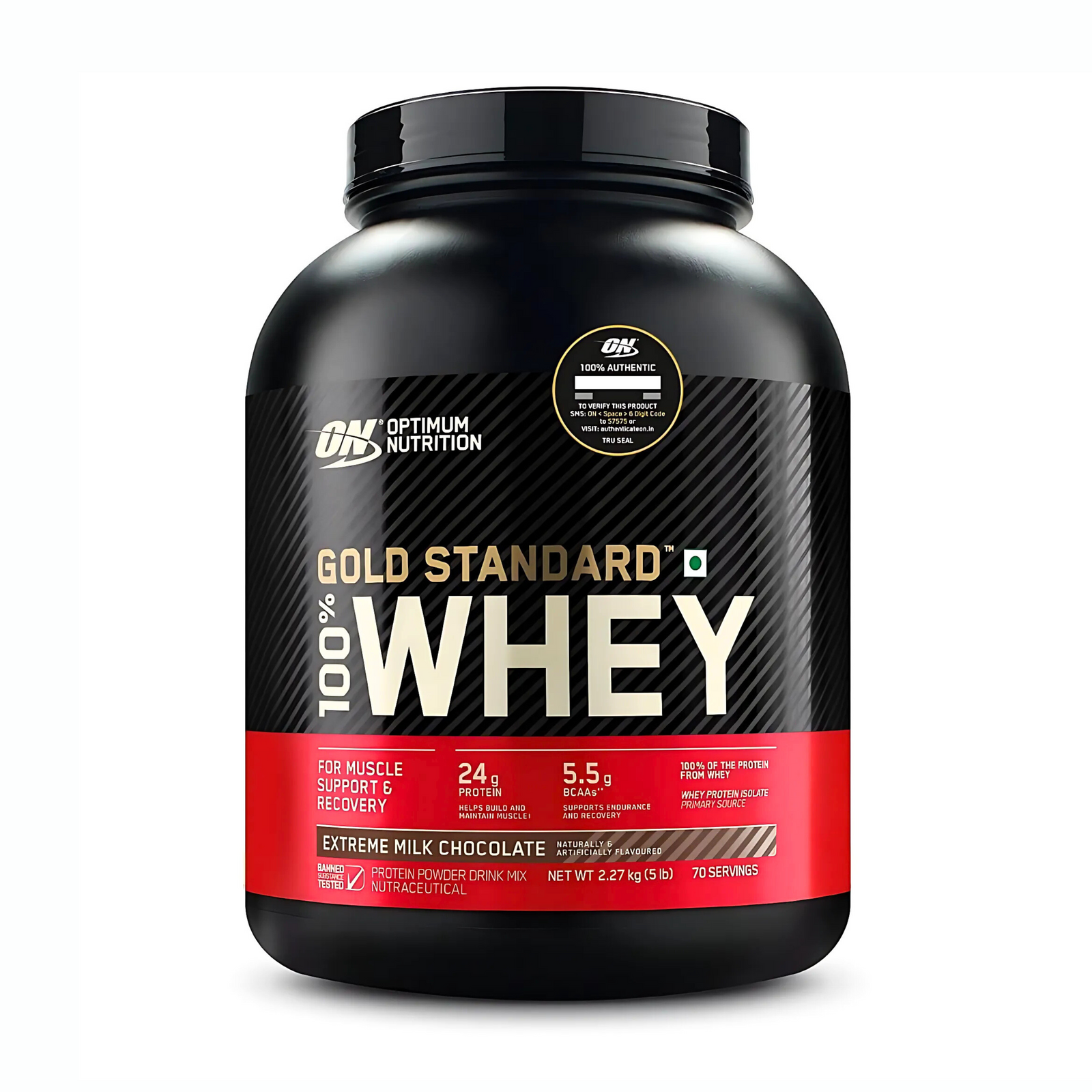 OPTIMUM NUTRITION GOLD STANDARD 100% WHEY PROTEIN POWDER 5 LBS