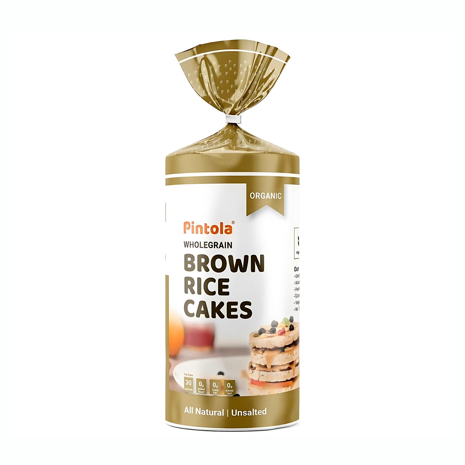 PINTOLA ORGANIC WHOLEGRAIN BROWN RICE CAKES