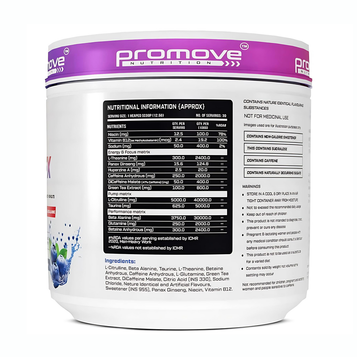 PROMOVE NUTRITION AMP-FX PRE WORKOUT (375GM)