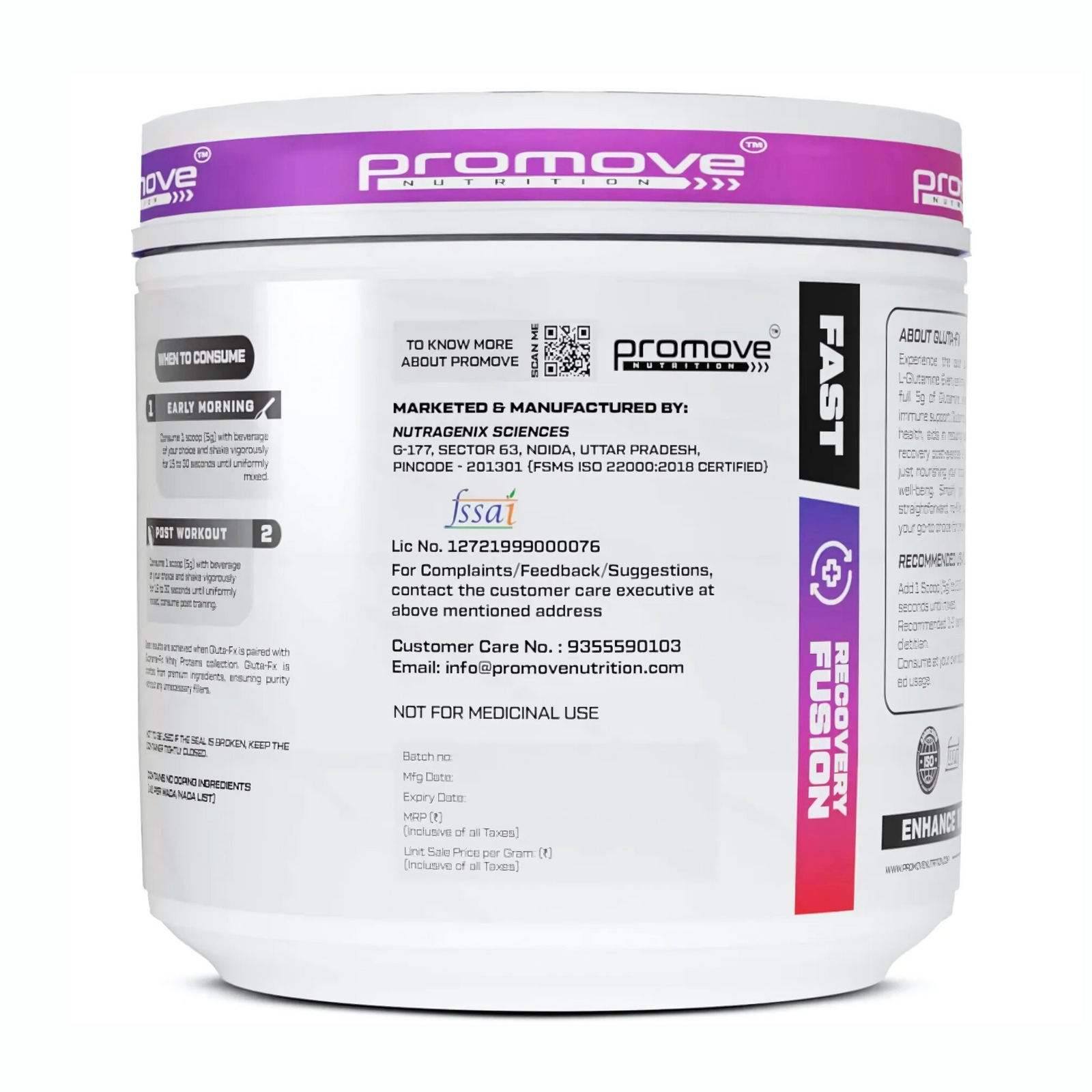 PROMOVE NUTRITION GLUTA-FX L-GLUTAMINE (300GM)