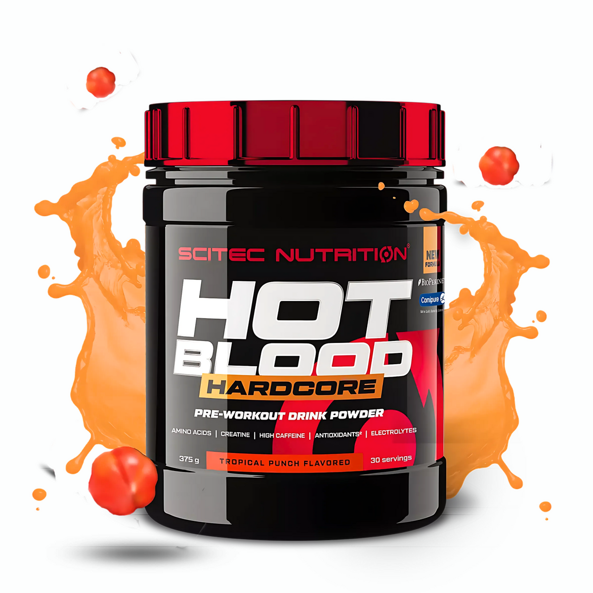 SCITEC NUTRITION HOT BLOOD HARDCORE PRE-WORKOUT 375G (30SERV.)