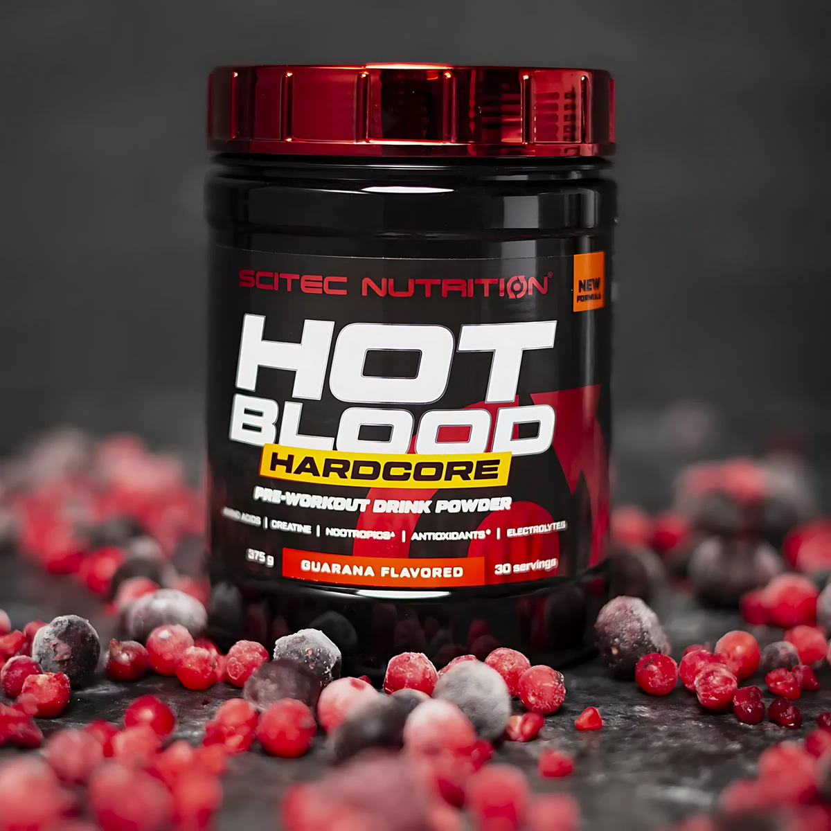 SCITEC NUTRITION HOT BLOOD HARDCORE PRE-WORKOUT 375G (30SERV.)